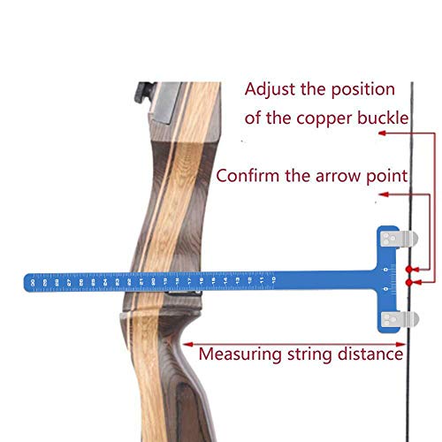 dostyle Bow T Shape Bow Square Ruler Bow String-Loop Nocking Pliers with 10 String Nocking Points for Recurve Bow and Compound Bow - Thumbnail 4