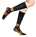 MELERIO Copper Compression Socks Men Women 4 Pairs 15-20 mmhg Comfortable Circulation for Edema Varicose Veins and Anti-Fatigue