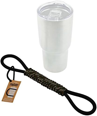 Universal Paracord Tumbler Handle - "The Handie" Fits Yeti Rambler, Rtic, Thermic, Sic And More (Green Camo)