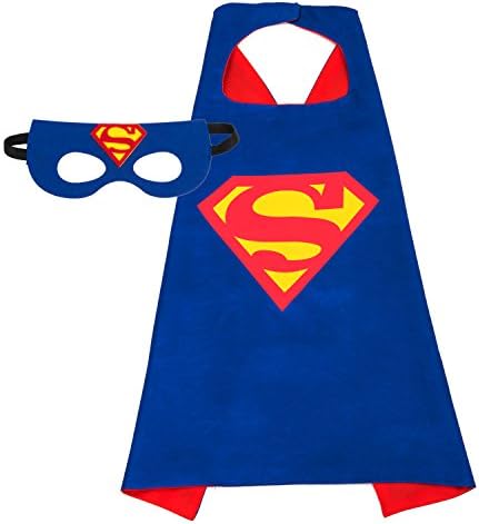 Babylian Super Hero Dress Up Costumes with Masks and Cape for Kids (1 in pack(superman))