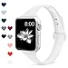 Merlion Compatible with Apple Watch Band 38mm 42mm 40mm 44mm for Women/Men,Soft Silicone Thin Narrow Replacement Slim Bands for iWatch Series 4/3/2/1