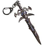 Hairai World of Warcraft Lich King Arthas Frost Mourne Sword Weapon Keychain,Heroes of the Storm Key Pendant