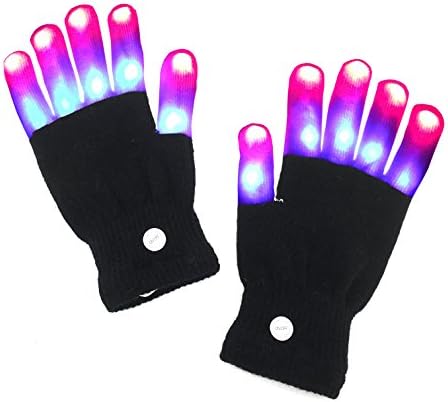 LED Gloves, Latom Finger Light Gloves Flashing LED Rave Gloves With 6 Flashing Modes for Party, Best Idea Christmas Gift