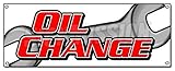 OIL CHANGE BANNER SIGN car transmission engine auto repair