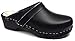 AM-Toffeln 100 Wooden Clog in black leather