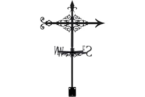 SUPERDANT Arrow Weather Vane Arrow Pattern Weathervanes Black Metal Wind Vanes Animal Wind Vanes for Outside Weathervane for Farmhouse Garden Outdoor Yard Roof Shed Paddock Decoration
