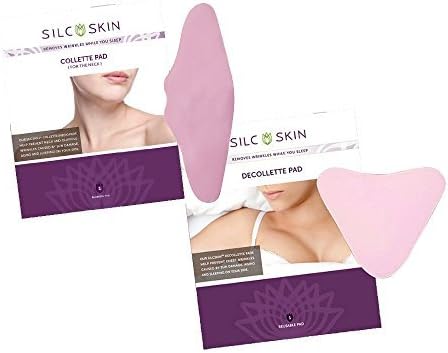 Silcskin Decollette and Collette (Neck) Pad for Reducing, Eliminating and Preventing Chest Wrinkles and Neck Wrinkles by SilcSkin