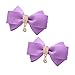 ZAKIA Women' Ribbon Bow Crystal Pendant Removable Shoe Clips Clutch Wedding Decoration Pack of 2