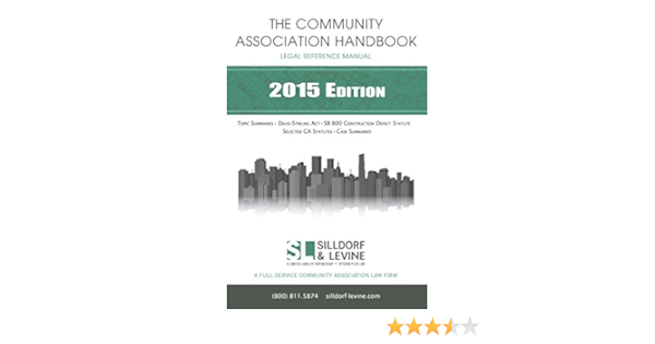 The Community Association Handbook A Legal Reference Manual Kindle Edition By Silldorf Howard Zakay Shani Professional Technical Kindle Ebooks Amazon Com