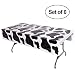 Cow Print Tablecloth (6 Pack) 54" x 72" Tablecloths For Farm Animal Themed Party, Birthday Party, Picnic Table Covers