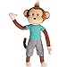 earthMonkeys Plush Toy Monkey Stuffed Animal | Cutest Stuffed Monkey Plush Ever! | Stands, Sits & Bends | Simeon The Stuffed Animal Monkey Will Become Your Kids Best Friend!