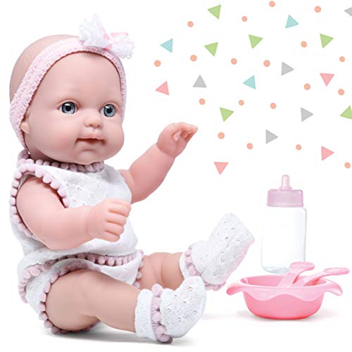 Litti Pritti Baby Dolls Set 10 Piece Realistic with Bottle, Baby Dolls