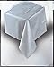 Silver Solid Rectangular Plastic Table Cover (54