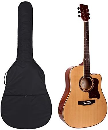 Guitar Bag,41 Inch Acoustic Guitar Gig Bag Soft Case Cover Waterproof Interior Black