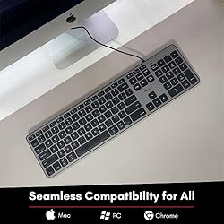 Macally Wired Keyboard for Mac and Windows - Apple