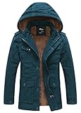 Wantdo Men's Winter Thicken Cotton Coat With Removable Hood