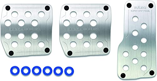 カーメイト(CARMATE) 車用 アルミ 合金 ペダル セット RAZO スーパーグリップ MT アクセル ・ ブレーキ ・ クラッチ カバー ヘアライン RP123商品画像