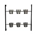Kate and Laurel Groves Indoor Vertical Herb Garden Hanging 6 Pot Wall Planter, Blackthumb 1