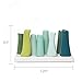 Chive - Pooley 2, Ceramic Flower Vase, 8-Tube Shape (Chartreause)