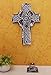 AWEHIRU The StoreKing Gifts Ideas Wooden Wall Hanging French Cross with Celtic Hand Carvings Religious Cross Home Living Room Decor (Design1)