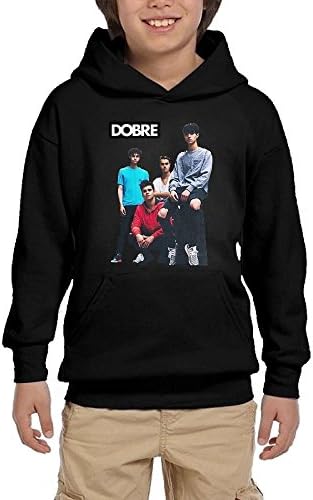 Youth Hooded Sweatshirt Lucas Dobre Logo Fashion Classic Style Black