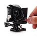 Nechkitter Anti-Exposure Frame with Lens Hood for GoPro Hero4 Hero3 3+, Black Frame Mount Housing with Quick Release Buckle and Thumbscrew (Black)