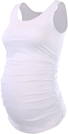 ruched maternity tank top