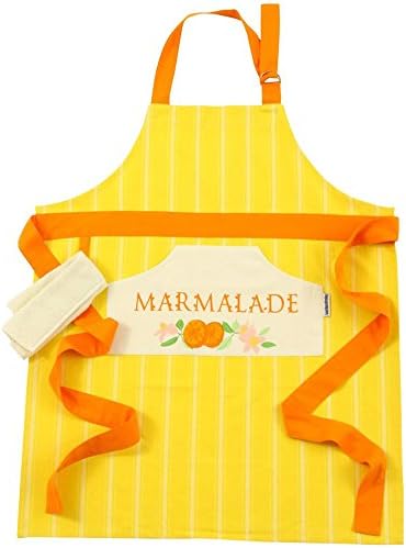 Good Housekeeping Marmalade Yellow Apron with Beautiful Nostalgic Design and Rigorously Tested and Approved by the Good Housekeeping Institute