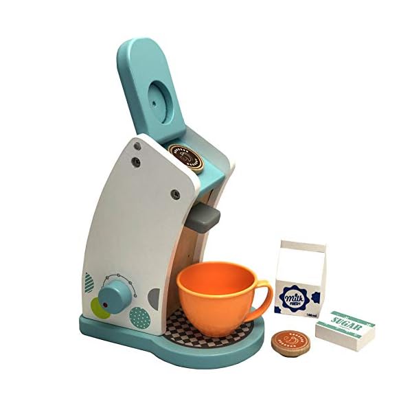 TikTakToo Kaffeekanne Kaffeemaschine Kinderküche Zubehör Spielküche Holzspielzeug – Bild 3