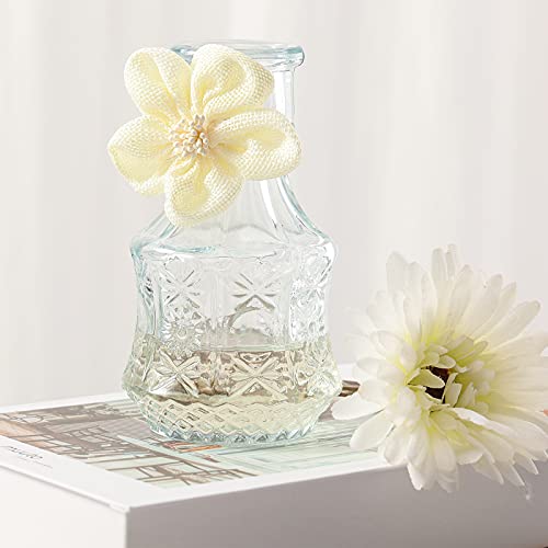 VGoodall 19 PCS Burlap Flowers Jute Flowers 4 Styles Natural Handmade Rustic Flower for Christmas Birthday Party Wedding Home Embellishment DIY Crafts