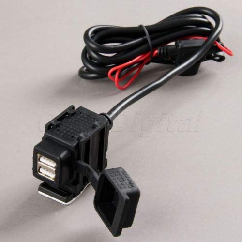 FidgetFidget Power Supply Charger Socket Waterproof Motorcycle Dual USB Port GPS Mobile Phone