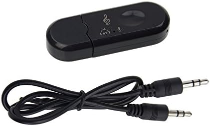 HIGHFINE USB Bluetooth Wireless Audio Music Receiver Adapter with Mic USB and 3.5mm AUX Audio Dual Output for Karaoke DVD CD Radio Player Headphones Portable Speakers and Car Stereo Systems