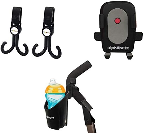 Stroller Accesory Trio with Stroller Cup Holder, Black
