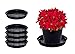 Curtis Wagner Plastics Plant Tray Drip Pan Saucers (5-Pack) – Black, Round (Diameter = 21″ top, 19.25″ Bottom, 3.25″ Depth) Thin Plastic for Indoor or Garden – Clear, Black & Terracotta Floor Saversthumb 1