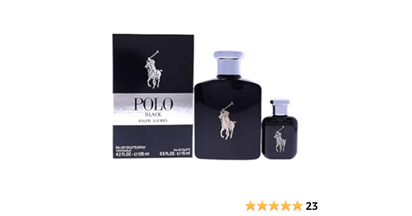 Ralph Lauren Polo Black Men 2 Pc Gift Set 4.2oz EDT Spray, 0.5oz EDT Spray