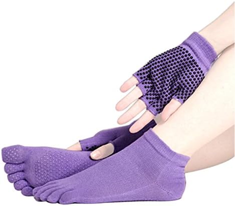 Hannah fit full yin new yoga socks non-slip fingers socks all refers to the five toe gloves dispensing fitness (Purple)