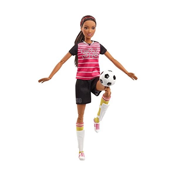 Mattel Barbie FCX82 Made to Move Fußballspielerin (brünett) Puppe – Bild 4