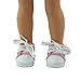 American Fashion World 2 Pack of Low Top Sneakers: White and Pink | Fits 14