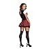 Dreamgirl Women's After School Special Dress, Black/Red/White, X-Small