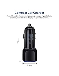Dual USB Car Charger Adapter, Wall Charger Plug with 2 Pack Fast Charging Type C Cable Compatible for Samsung Galaxy S10e S10 A50 A10e A20 A70 A80 Note 9 10 Pro Note 8, Google Pixel 3 3a 2 XL, Moto G7