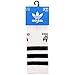 adidas Originals Men's Roller Crew Socks (3-Pair), White/Black/Heather Grey, Large