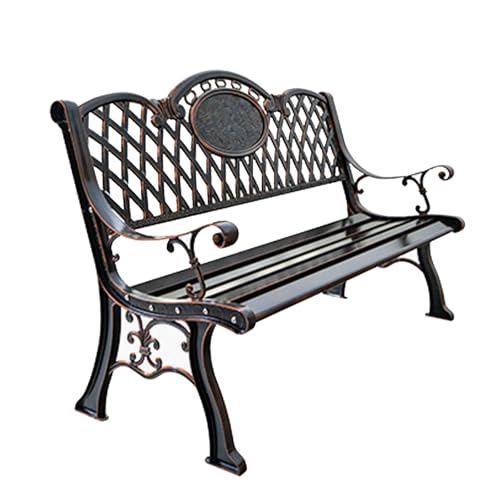 Outdoor Benches, with Anti-Rust Aluminum, Patio Park Bench, Cast Aluminum Outdoor Furniture, for Outdoor Use, for Park Yard Front Porch Path Yard Lawn Decor Deck Furniture(150*60*100cm/59*23.6*39.4in)
