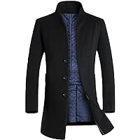 COOFANDY Button Up Wool Coat Men Winter Jackets Formal Windbreaker
