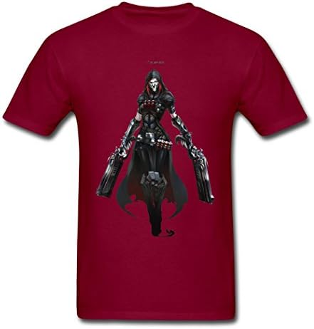 HyGee Male Lol Purifier Or Overwatch Reaper Characteristic Burgundy T-Shirt Large