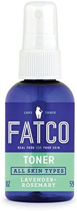 FATCO Organic Witch Hazel Toner for Face and pH Skin balancing Toner with Lavender + Rosemary (2 fl oz)