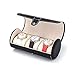 AUTOARK Leather Roll Traveler's Watch Storage Organizer for 3 Watch and/or Bracelets (Black),AW-006