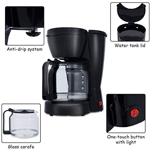 COSTWAY 10Cup Coffee Maker, Modern Design Portable Espresso Machine