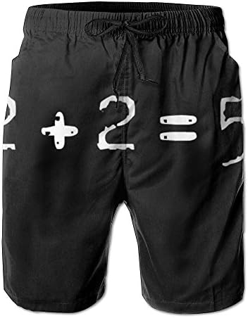 Amusing Math Men Shorts 100% Polyester Elastic Comfortable Hot Sale Not Fade Beach Shorts Beach Pants