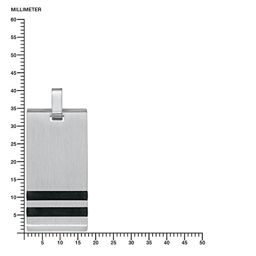 s.Oliver Herren Kette 50cm mit Anhänger Dog Tag gravierbar Edelstahl IP Black – Bild 5