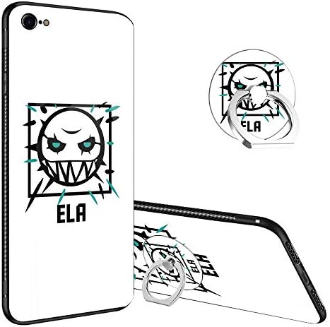 iPhone 6s Plus Case,Ela Rainbow Six Siege iPhone 6 Plus Tempered Glass Back Cases with Finger Ring Stand for Girl/Boys,360°Rotatable Ring Holder Kickstand Fashoin Soft TPU Case for iPhone 6/6s Plus
